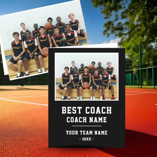 Best Coach Team Name Foto Dankeskarte