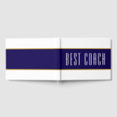BEST COACH Wide Sporty Navy Blue White Stripes Gästebuch (Voll)