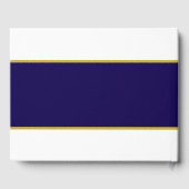 BEST COACH Wide Sporty Navy Blue White Stripes Gästebuch (Rückseite)