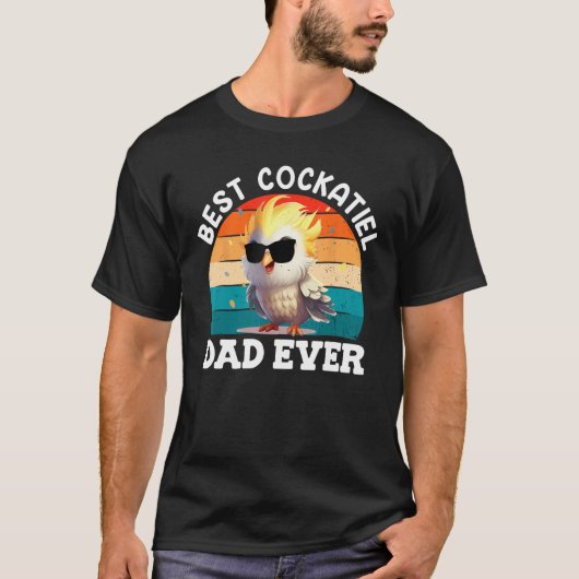 Best Cockatiel Dad Bird Parakeet Dad Cockatiels T-Shirt (Vorderseite)