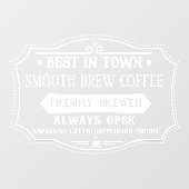 Best Coffee Shop in City Custom Business Fensteraufkleber (Blatt)