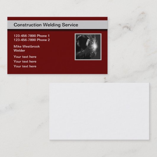 Best Construction Schweißservice - Visitenkarten Visitenkarte (Vorne/Hinten)