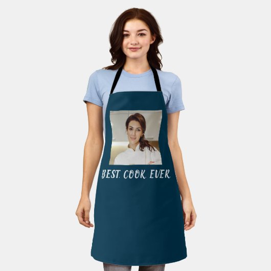 Best Cook Ever Personalisierte Foto Schürze (Getragen)