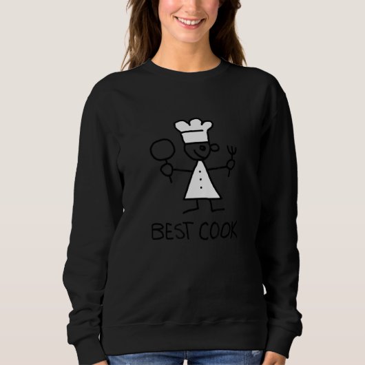 Best Cook Strichmännchen Head Koch Cooking Fairy Sweatshirt (Vorderseite)