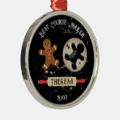 Best Cookie Maker Personalisiert Gingerbread Metal Ornament Aus Metall (Rechts)