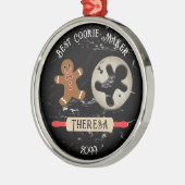 Best Cookie Maker Personalisiert Gingerbread Metal Ornament Aus Metall (Links)