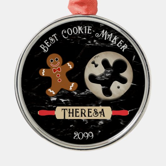 Best Cookie Maker Personalisiert Gingerbread Metal Ornament Aus Metall (Vorne)