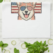 Best Corgi Dad Ever Patriotic Vintage Dog Shirt_1 Geschirrtuch (Gefaltet)