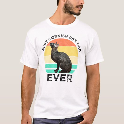 Best Cornish Rex Dad Ever T-Shirt (Vorderseite)