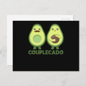 Best Couple Avocado Couple Better Halbschwanger Postkarte (Vorne/Hinten)