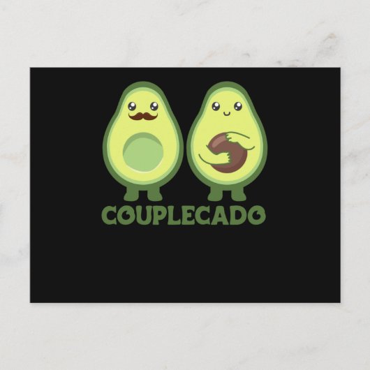 Best Couple Avocado Couple Better Halbschwanger Postkarte (Vorderseite)