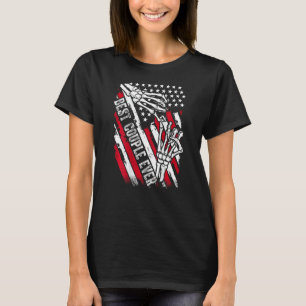 Best Couple Ever Skeleton Hands Usa Flag T-Shirt