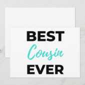 Best Cousin Ever 2 Feiertagskarte (Vorne/Hinten)