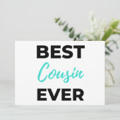 Best Cousin Ever 2 Feiertagskarte (Stehend Vorderseite)