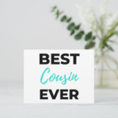 Best Cousin Ever 2 Feiertagspostkarte (Stehend Vorderseite)