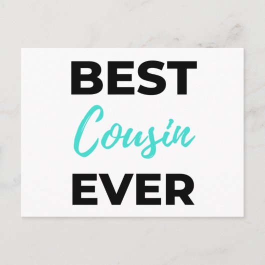 Best Cousin Ever 2 Feiertagspostkarte (Vorderseite)