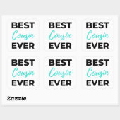 Best Cousin Ever 2 Quadratischer Aufkleber (Blatt)