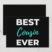 Best Cousin Ever Feiertagskarte (Vorne/Hinten)