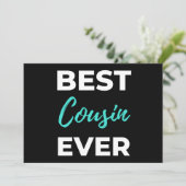 Best Cousin Ever Feiertagskarte (Stehend Vorderseite)