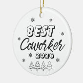Best Coworker Ever Ornament, Personalized Team Keramik Ornament (Links)