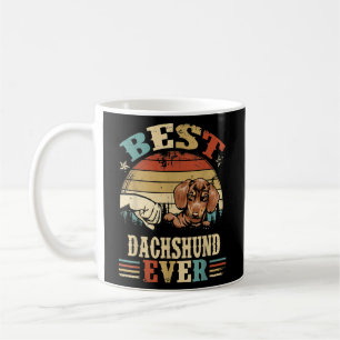 Best Dachshund Dad Ever Retro Fathers Day  Kaffeetasse