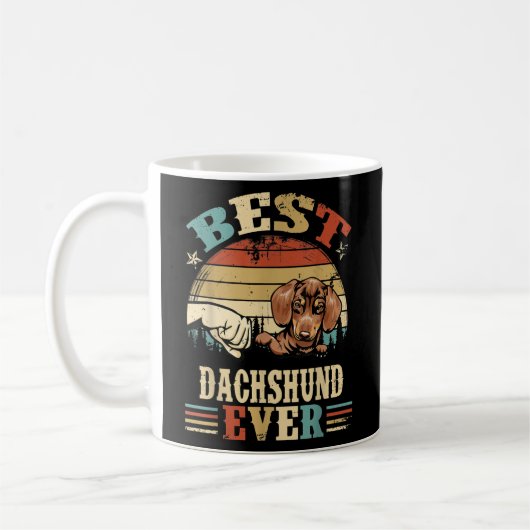 Best Dachshund Dad Ever Retro Fathers Day  Kaffeetasse (Links)