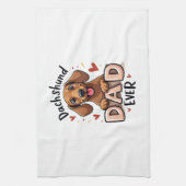 Best Dachshund Dad Ever T Shirt Geschirrtuch (Vertikal)