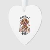 Best Dachshund Dad Ever T Shirt Ornament (Vorderseite)