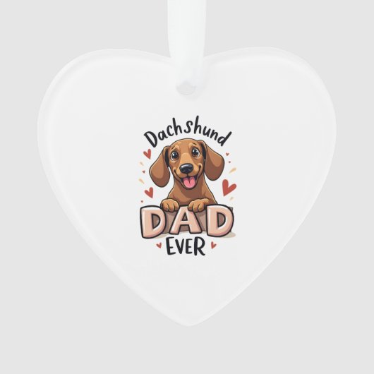 Best Dachshund Dad Ever T Shirt Ornament (Vorderseite)