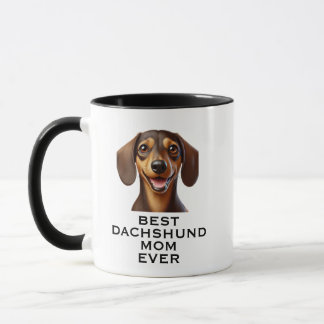 Best Dachshund Mom Ever Custom Photo Tasse