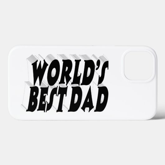 Best Dad black 3d text Case-Mate iPhone Hülle (Rückseite (Horizontal))