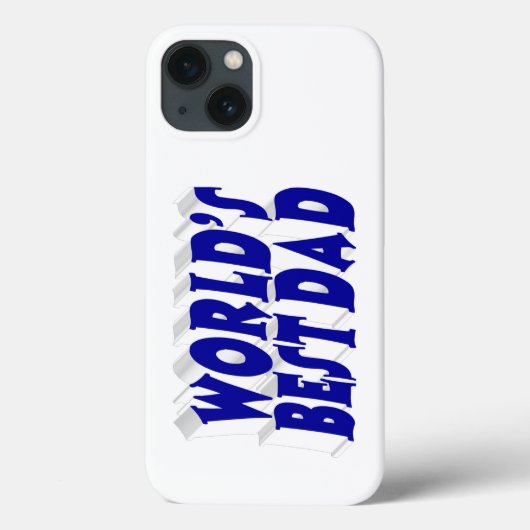 Best Dad blue 3d text Case-Mate iPhone Hülle (Rückseite)