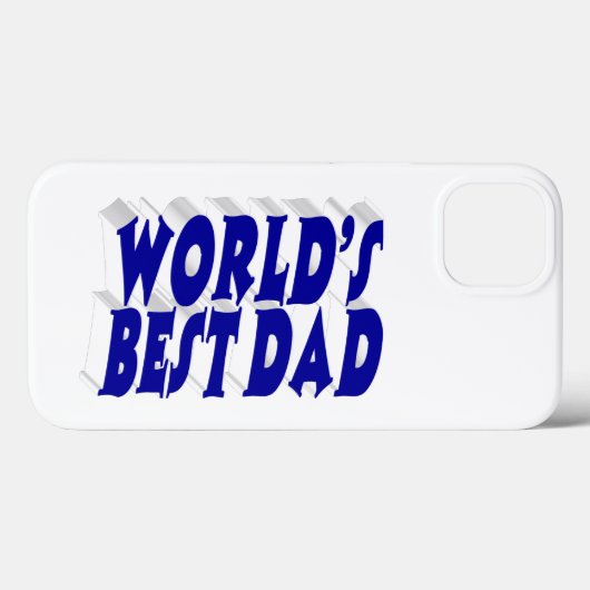 Best Dad blue 3d text Case-Mate iPhone Hülle (Rückseite (Horizontal))