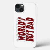 Best Dad burgundy 3d text Case-Mate iPhone Hülle (Rückseite)