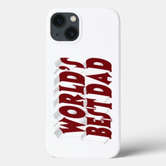 Best Dad burgundy 3d text Case-Mate iPhone Hülle (Rückseite)