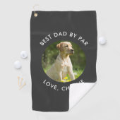 Best Dad By Par Custom Photo Name Personalized Golfhandtuch (Insitu)