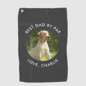 Best Dad By Par Custom Photo Name Personalized Golfhandtuch (Vorderseite)