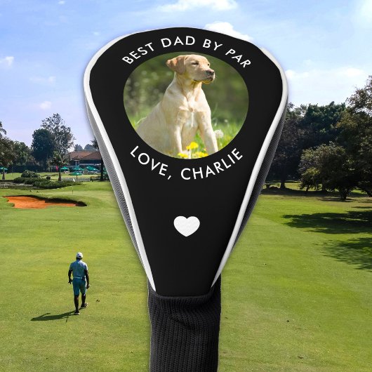 Best Dad By Par Custom Photo Text Name Golf Headcover