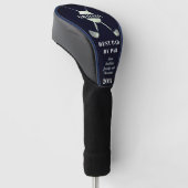 „Best Dad By Par“-Design – glattes, einzigartiges Golf Headcover (angewinkelt)