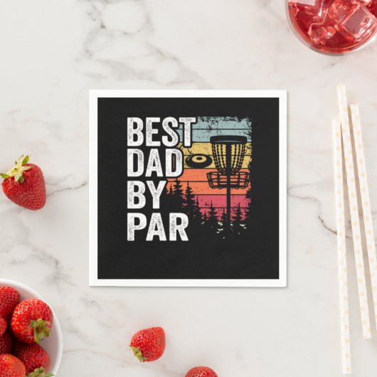Best Dad By Par Disc Golf Daddy Gift Disc Golfer Serviette (Beispiel)