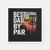 Best Dad By Par Disc Golf Daddy Gift Disc Golfer Serviette (Vorderseite)