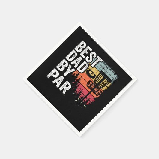 Best Dad By Par Disc Golf Daddy Gift Disc Golfer Serviette (Ecke)