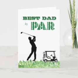 Best Dad by Par Father's Day Card Karte