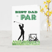 Best Dad by Par Father's Day Card Karte (Gelbe Blume)