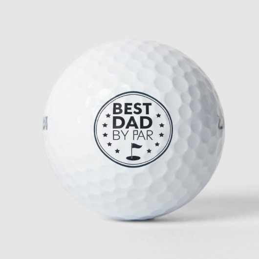 Best Dad By Par Golf Badge Design Golfball (Vorderseite)