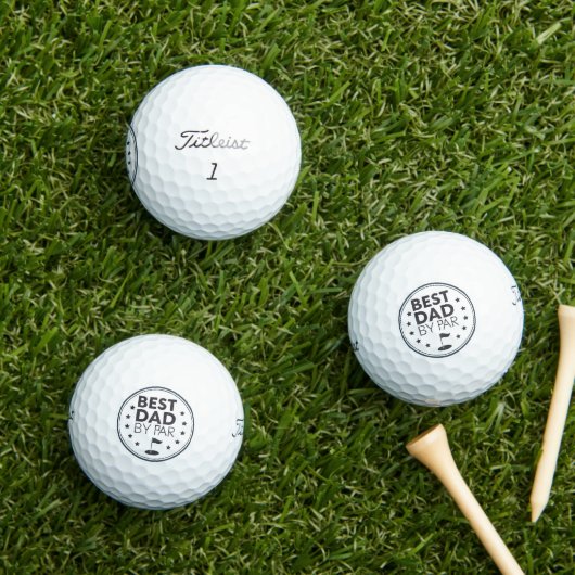 Best Dad By Par Golf Badge Design Golfball (Insitu Gras)