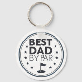 Best Dad By Par Golf Badge Design Schlüsselanhänger (Vorderseite)