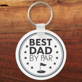 Best Dad By Par Golf Badge Design Schlüsselanhänger