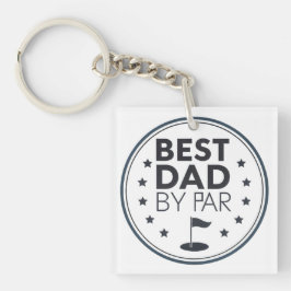 Best Dad By Par Golf Badge Design Schlüsselanhänger