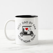 BEST DAD BY PAR GOLF CART HEART ZWEIFARBIGE TASSE (Links)